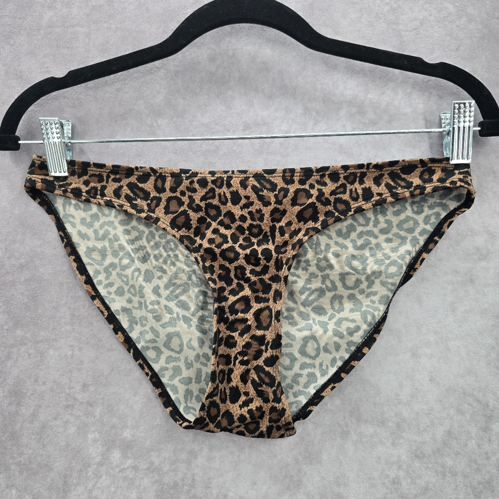 Asos‎ Brown Animal Print Bikini Bottom Swimwear 4 Small
